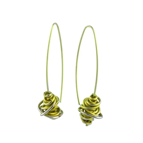 Chaos Hook Yellow Drop Earrings